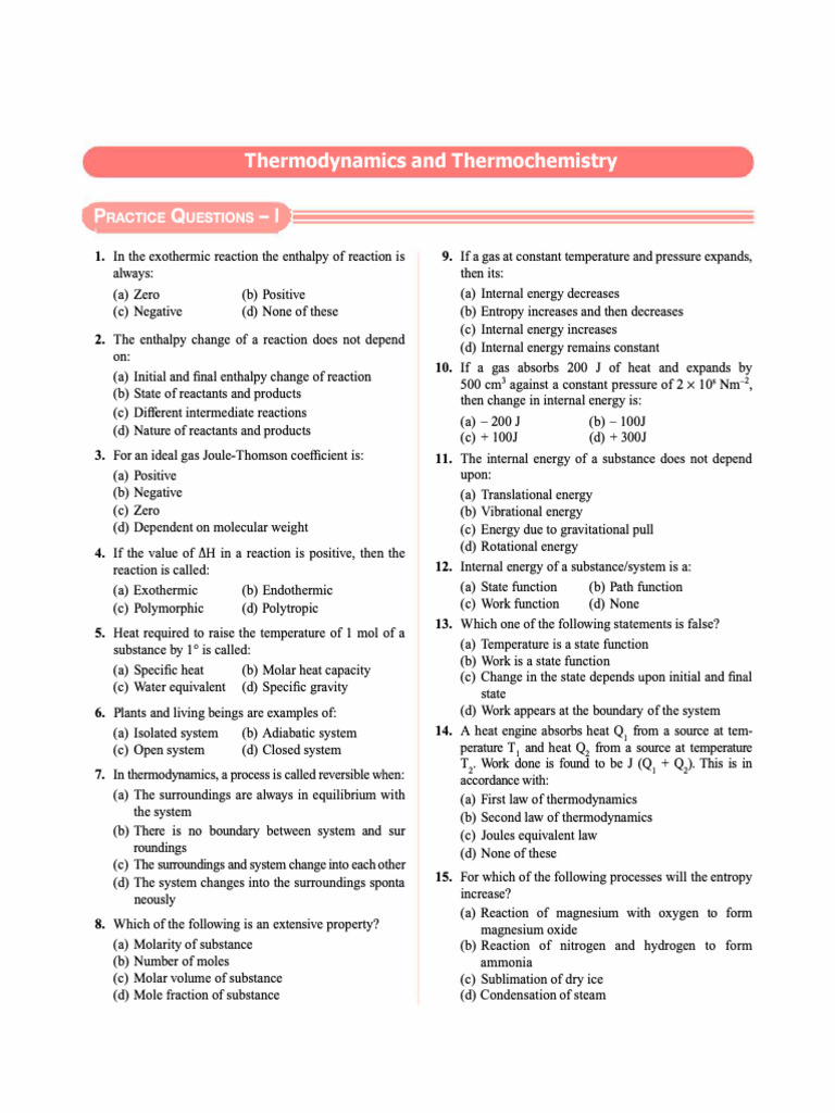 Thermodynamics | PDF | Enthalpy | Gibbs Free Energy