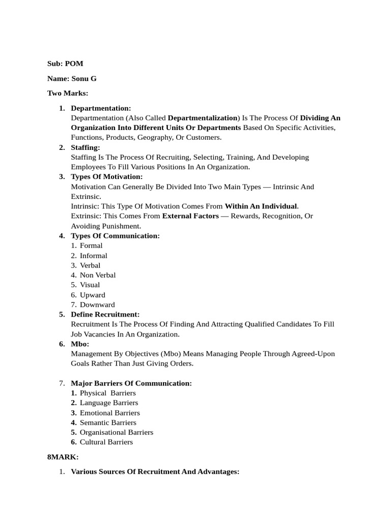 Pom Notes | PDF