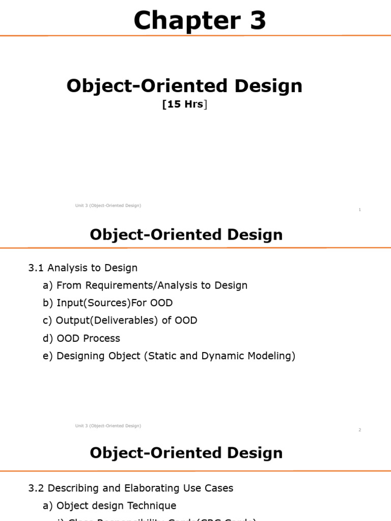 Chapter 3 (Object-Oriented Design) | PDF | Use Case | Systems Engineering
