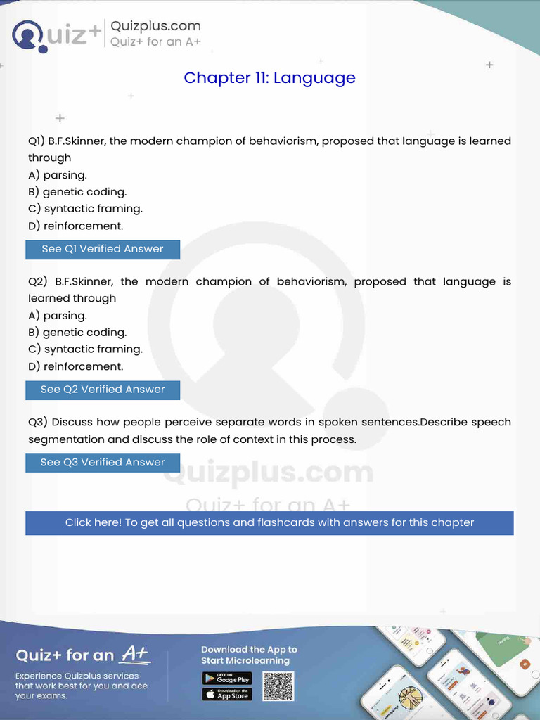Bfskinner The Modern Champion of Behaviorism Proposed That Language Is ...