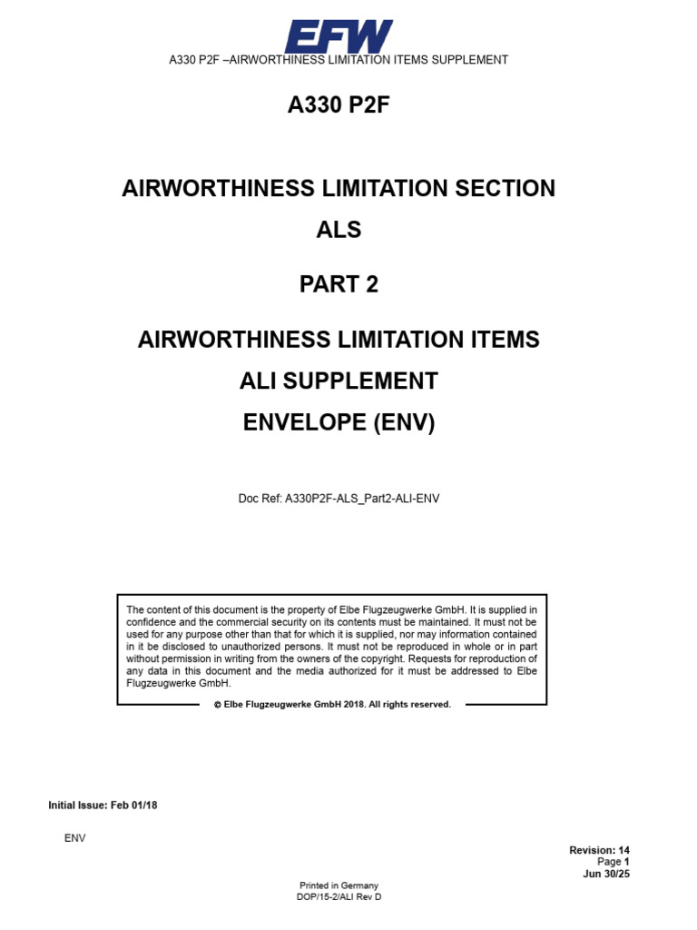 A330 Als Part2 Ali Suppl Env r14 | PDF