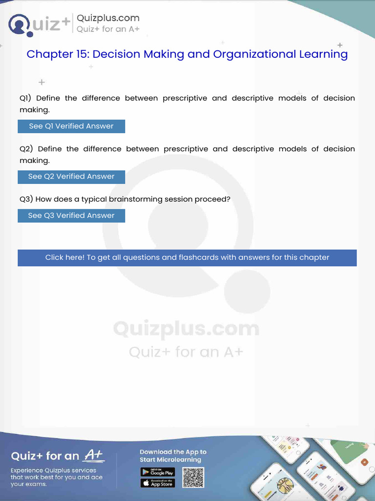 Define The Difference Between Prescriptive and Descriptive Models of ...