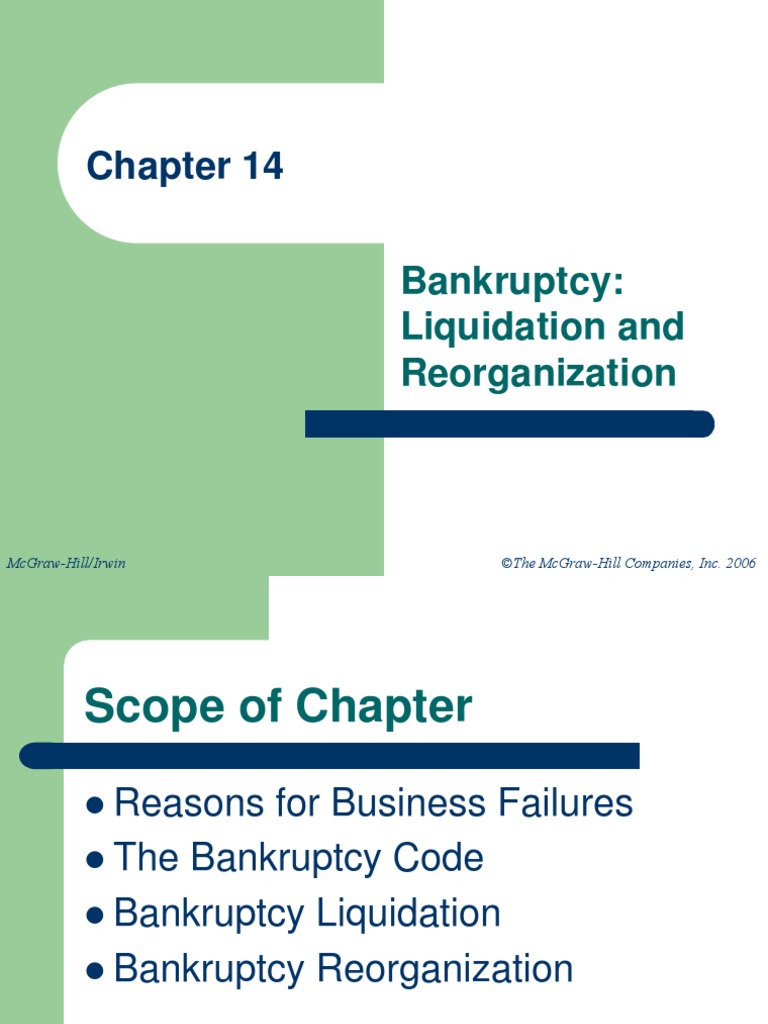 Bankruptcy Liquidation and Reorganization | PDF