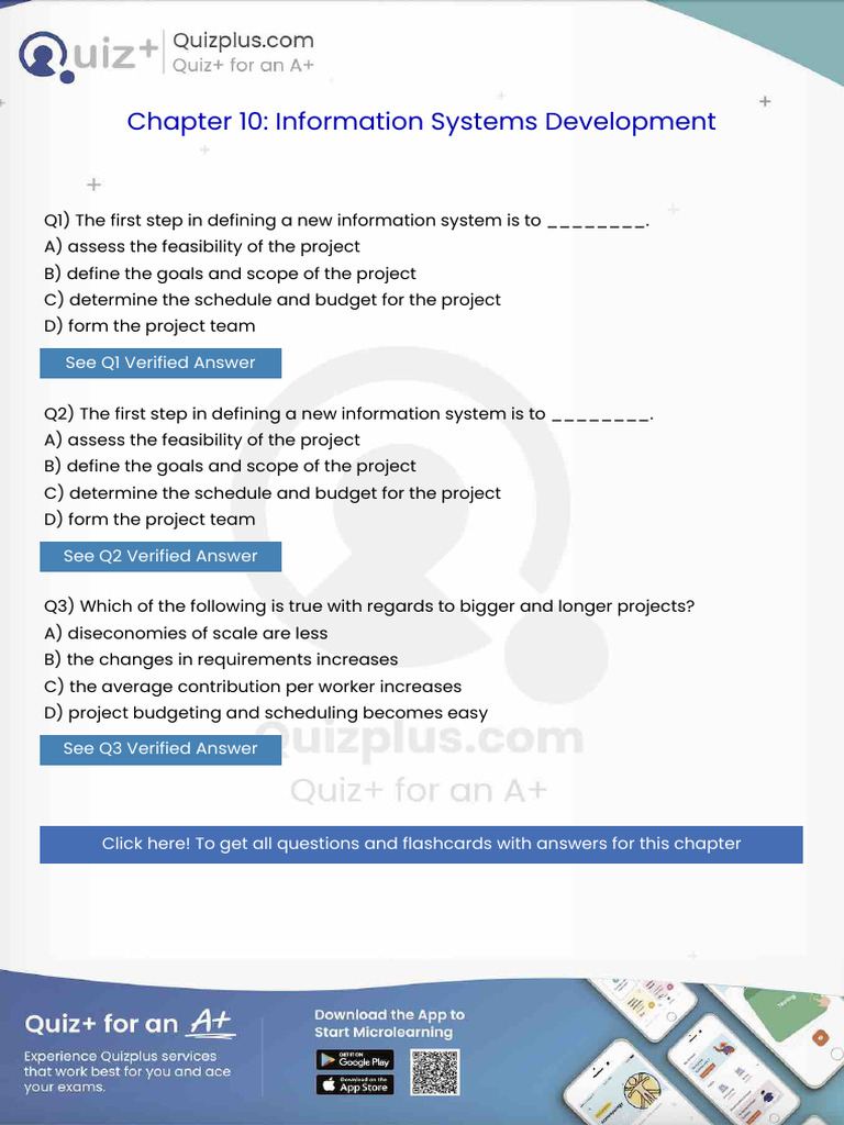 The First Step in Defining A New Information System Is To | PDF