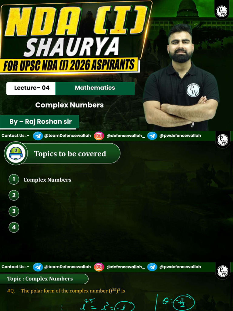 Complex Numbers 04 - Class Notes PDF | PDF