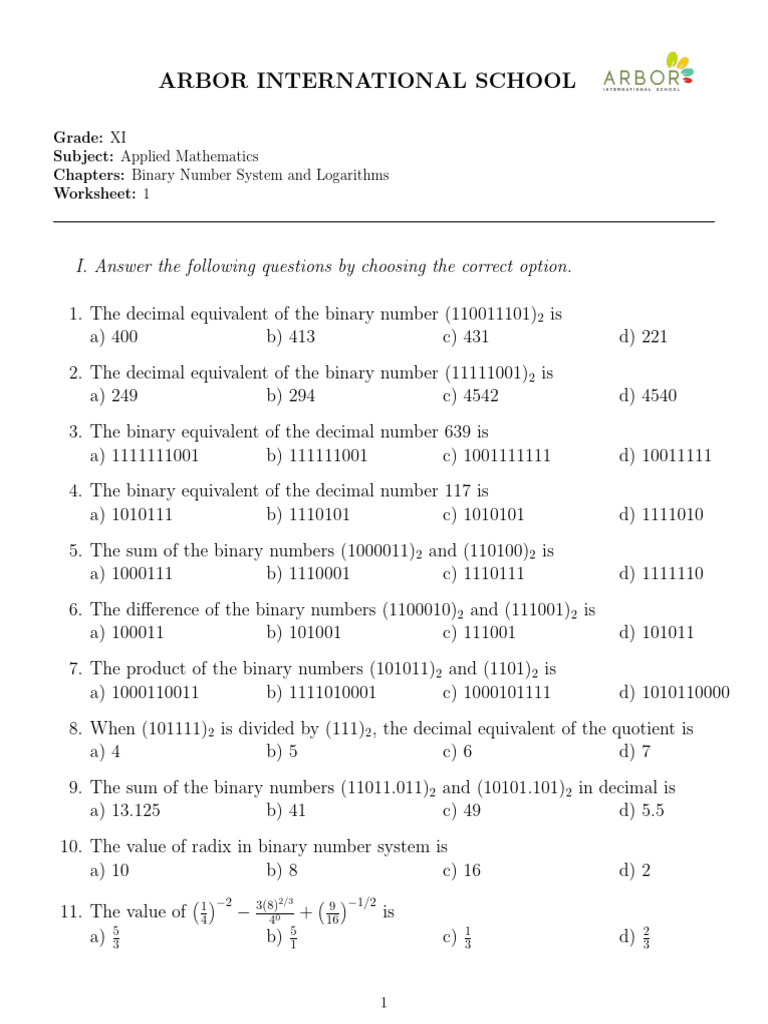 App Math-WS1 | PDF