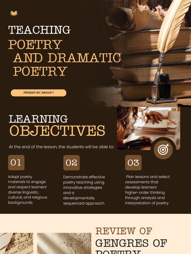 Teaching Poetry and Dramatic Poetry | PDF | Poetry | Haiku