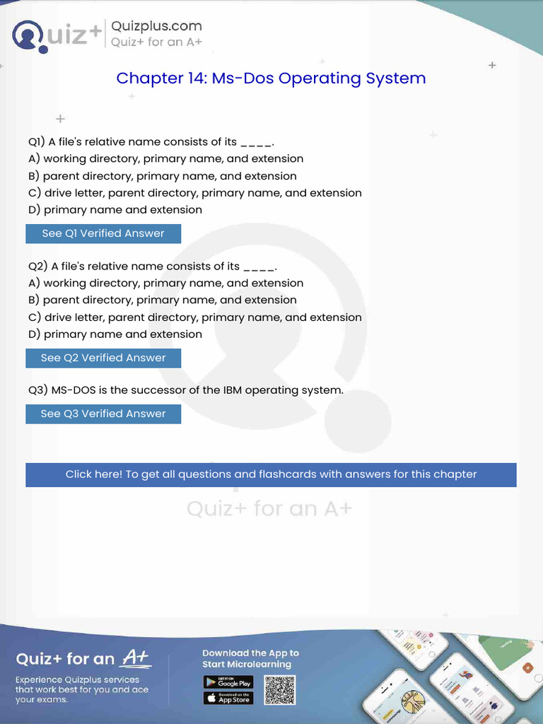 A Files Relative Name Consists of Its | PDF | Operating System ...