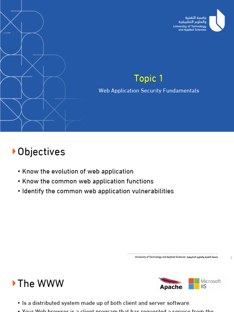 Topic 1 - Web Application Security Fundamentals - Updated-2 | PDF ...