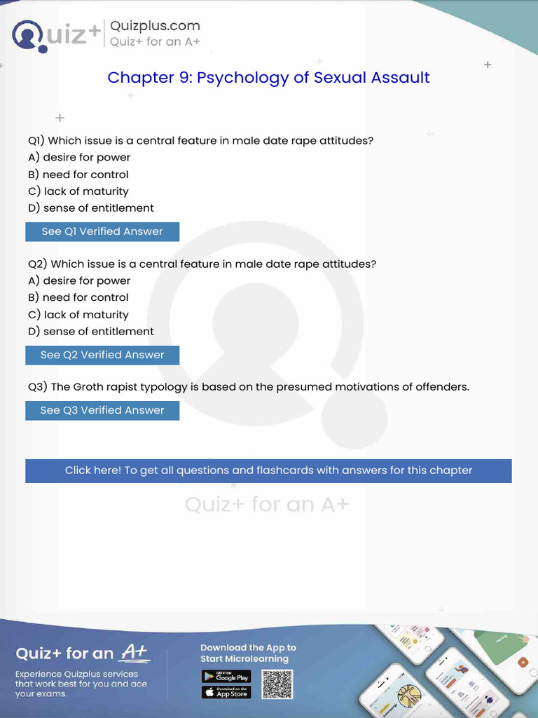 Which Issue Is A Central Feature in Male Date Rape Attitudes | PDF ...