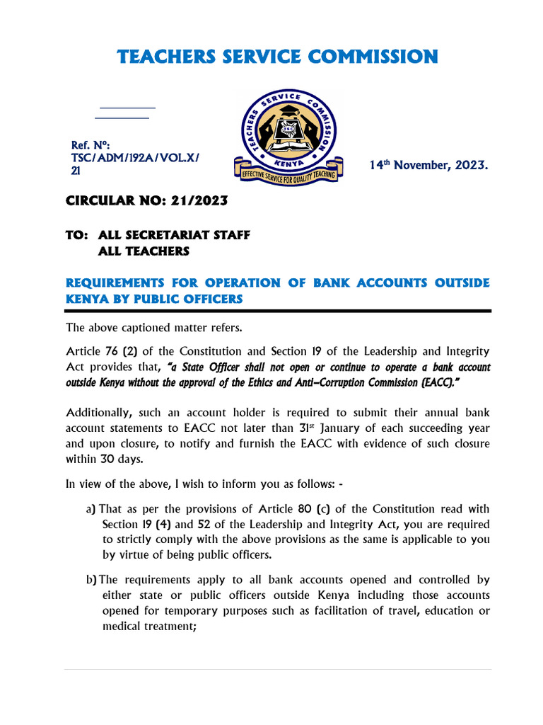 Eacc Circular | PDF | Government | Justice