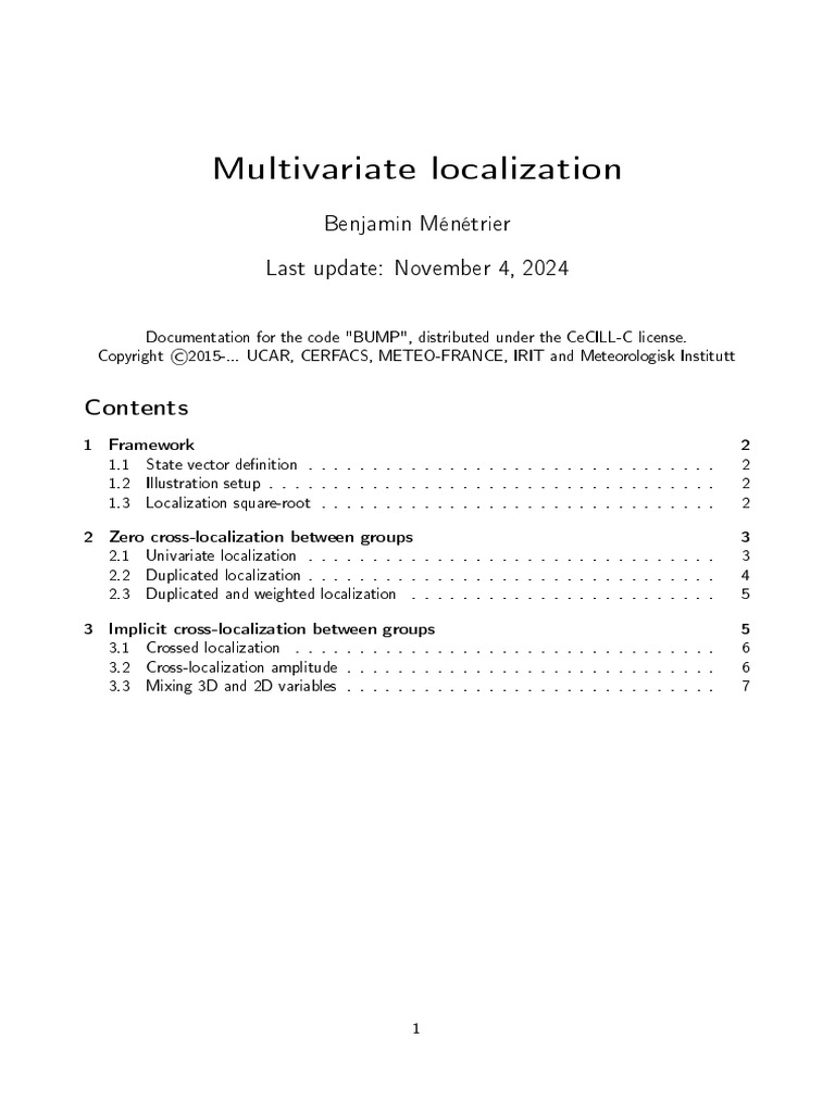 Multivariate Localization | PDF