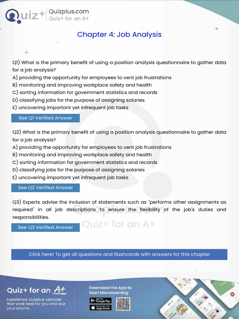 What Is The Primary Benefit of Using A Position Analysis Questionnaire ...