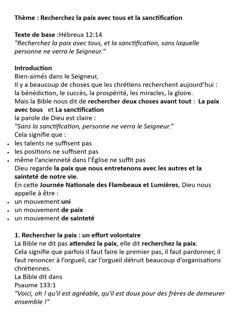 Plan de Predication | PDF | Dieu