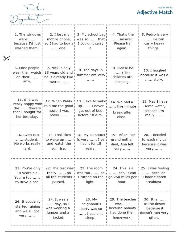 Adjective Match PDF | PDF | Chess Theory | Chess