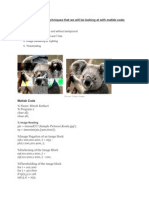 Image Enhancement Techniques That We Will Be Looking at With Matlab Code