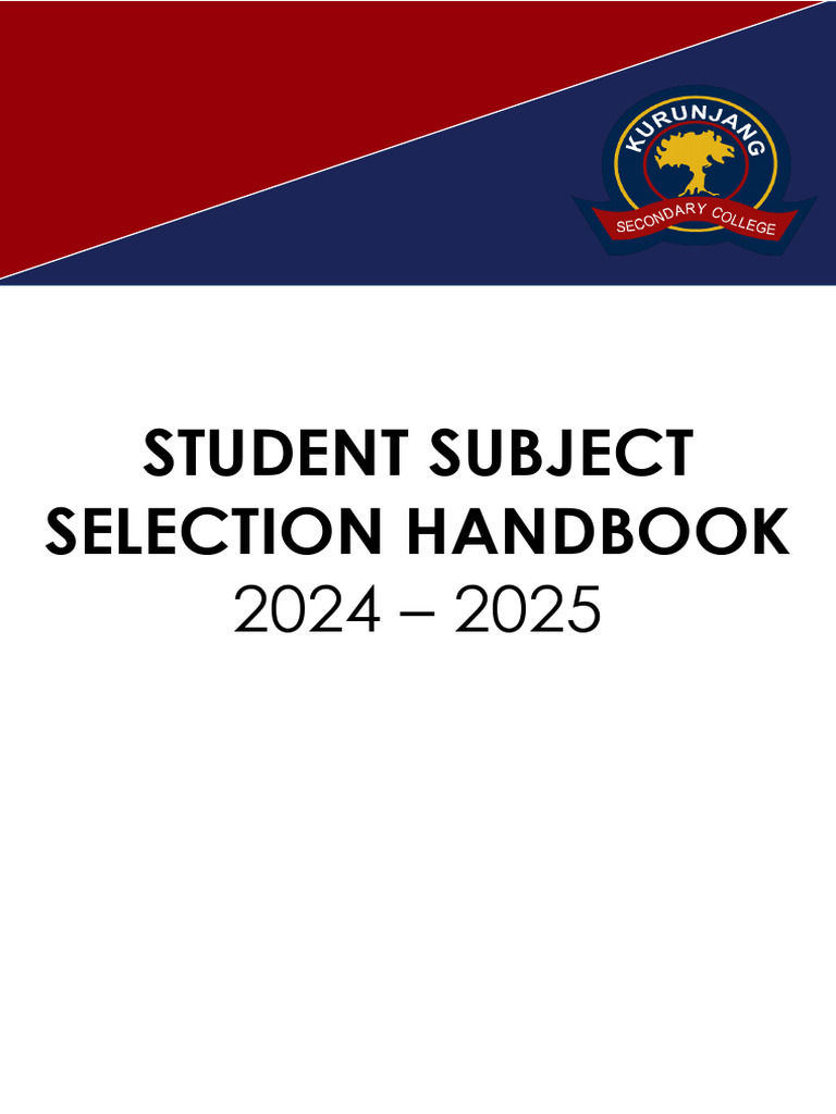 2025 Subject Selection Handbook | PDF