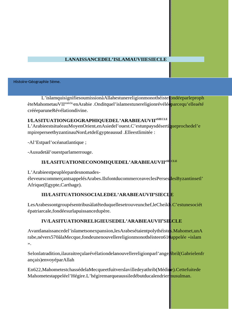 Histoire Géographie 5em 2021 | PDF