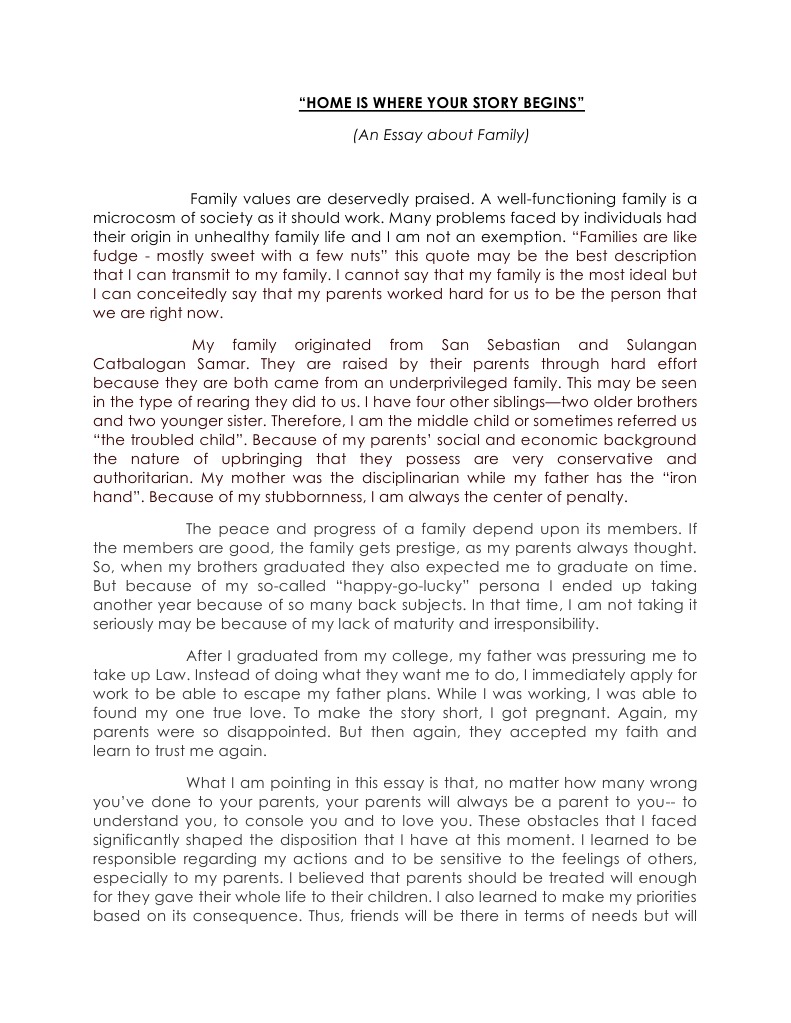 HOME IS WHERE YOU HEART IS (An Essay About Family) PDF Sibling Love