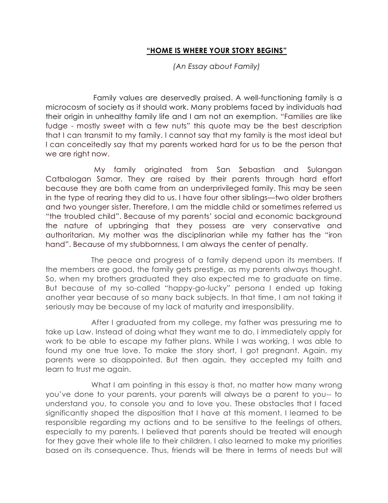 family home essay