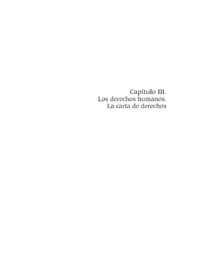 Los Derechos Humanos. La Carta de Derechos | PDF