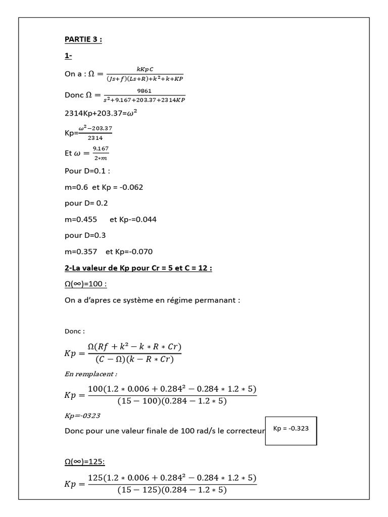 TP 3 Regulation | PDF