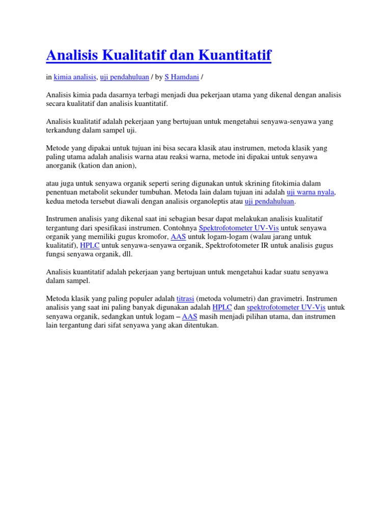 Analisis Kualitatif Dan Kuantitatif