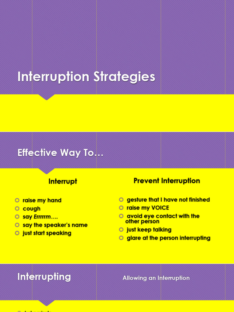 Interruption Strategies | PDF