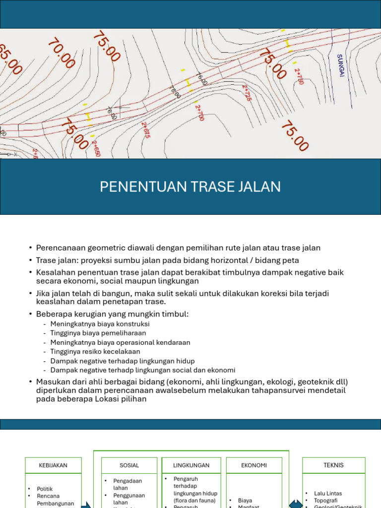 Pemilihan Trase Jalan | PDF