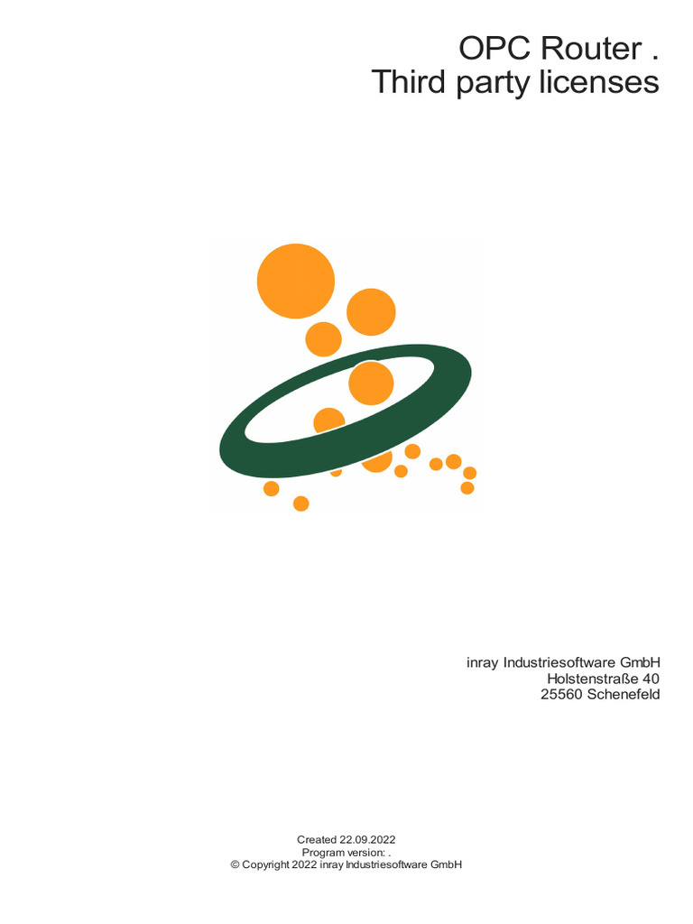OPCRouter Third Party License | PDF | Library (Computing) | Computing