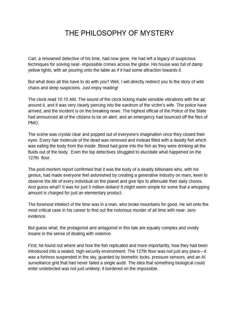 The Philosophy of Mystery | PDF | Elevator | Silence