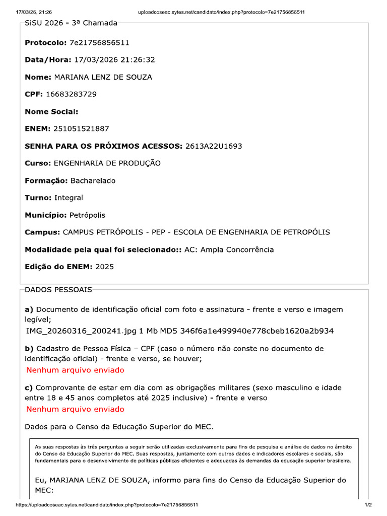 Protocolo UFF | PDF