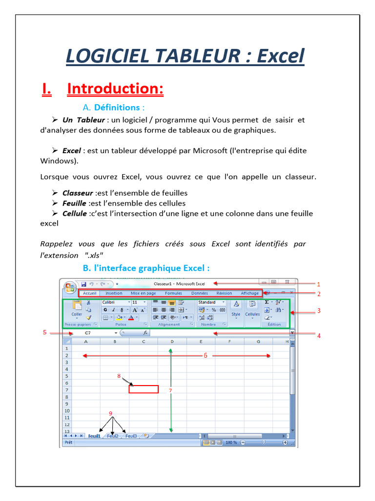 Logiciel Tableur | PDF | Microsoft Excel | Feuille de calcul