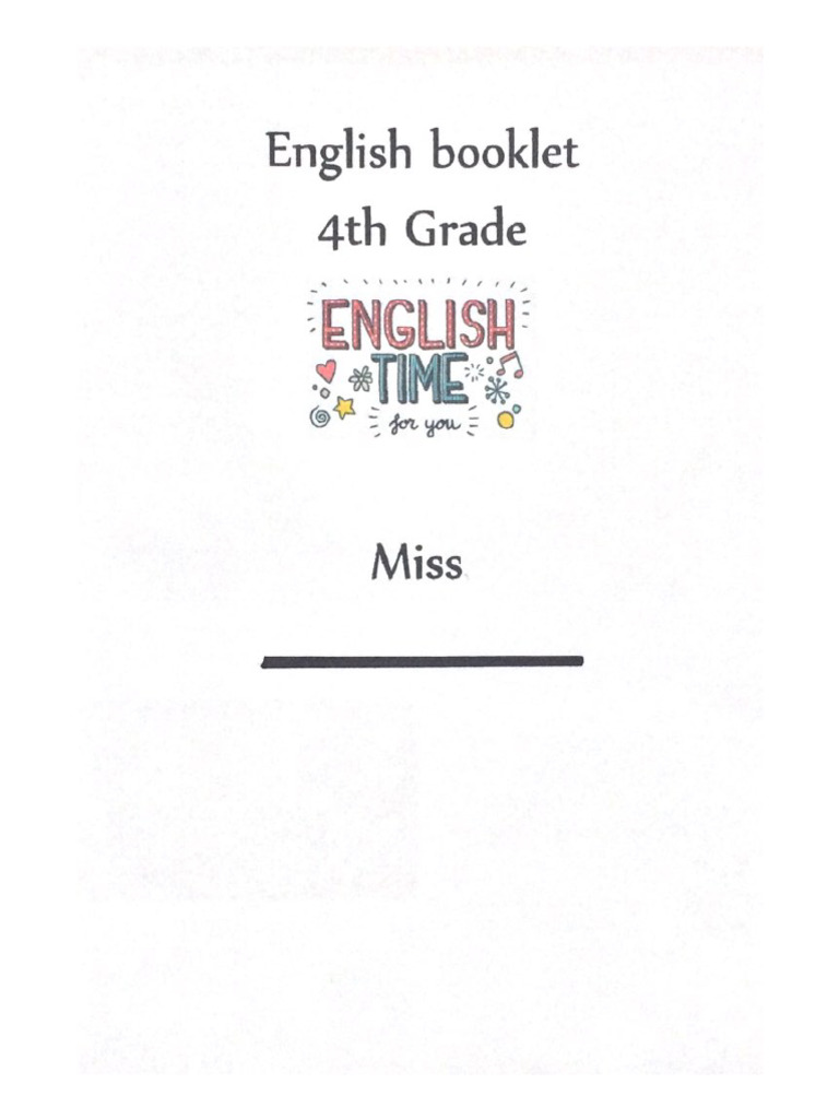 Booklet 4th Grade | PDF