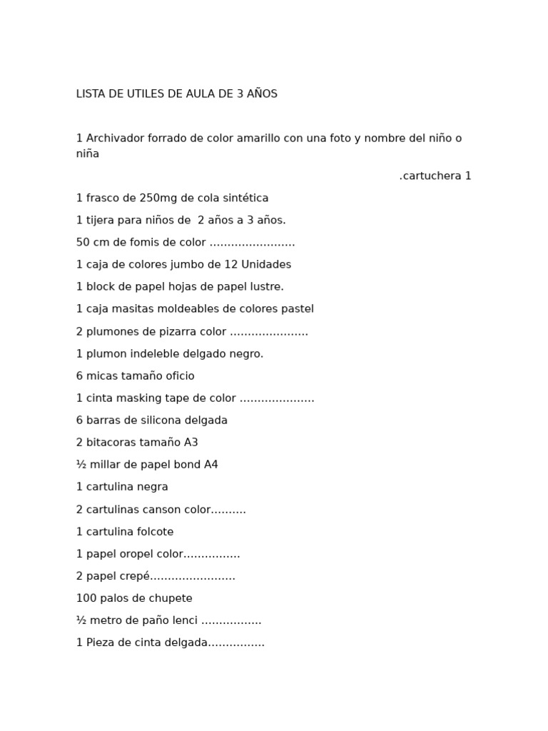 Lista Modelo A | PDF