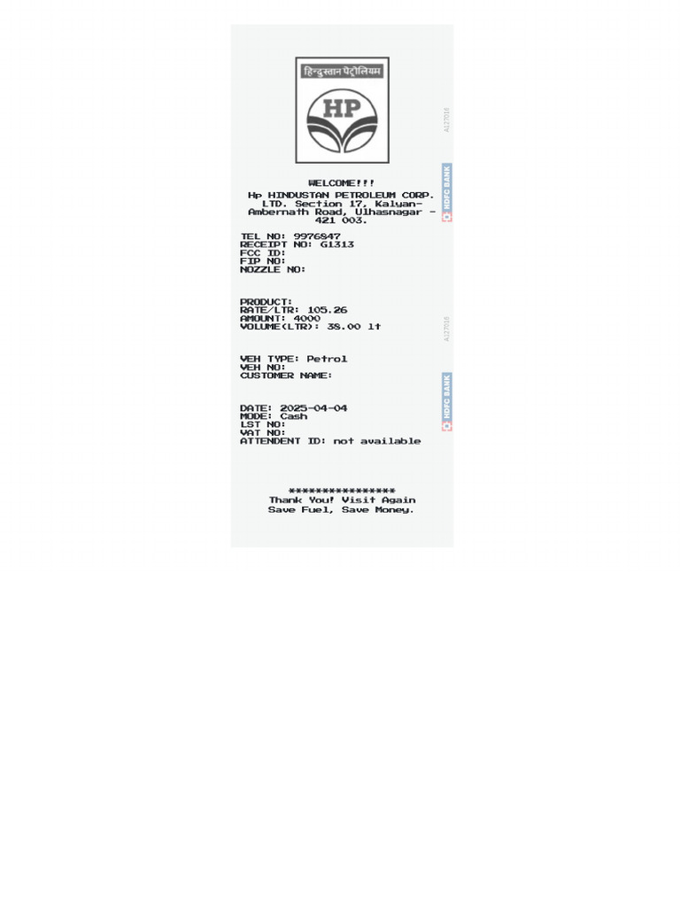 April Petrol Bills All7 | PDF