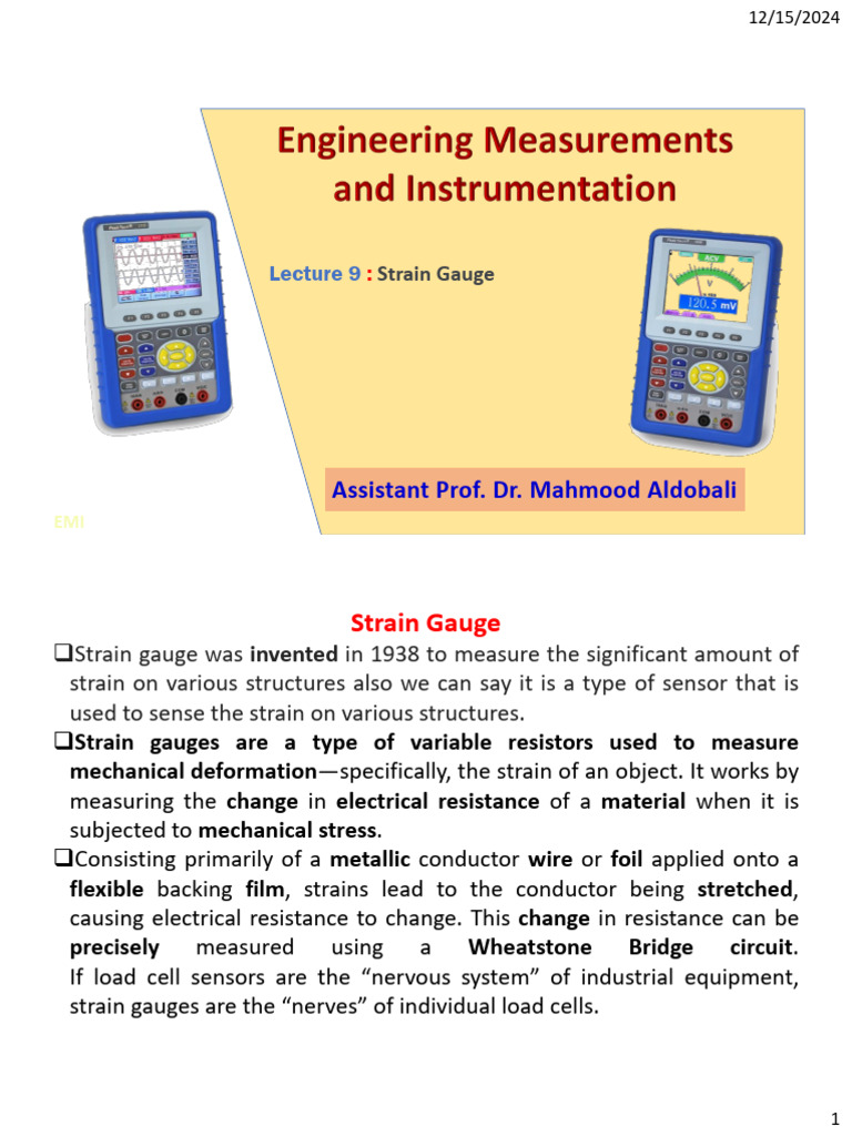 Strain Gauge | PDF