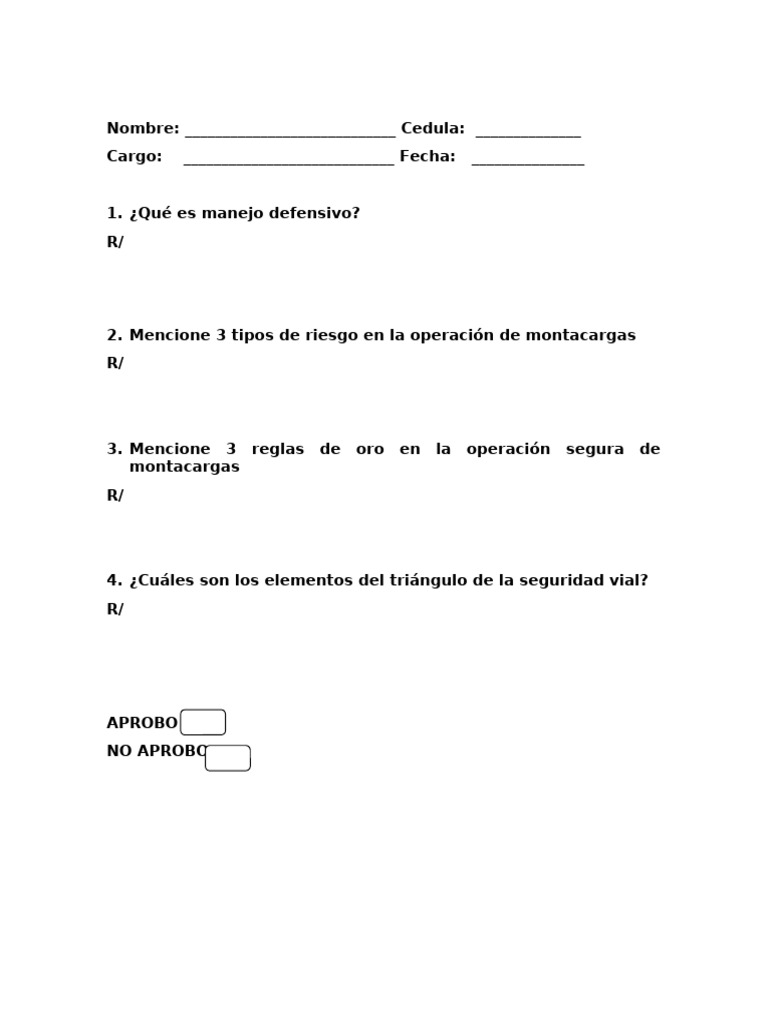 Evaluacion de Capacitacion | PDF