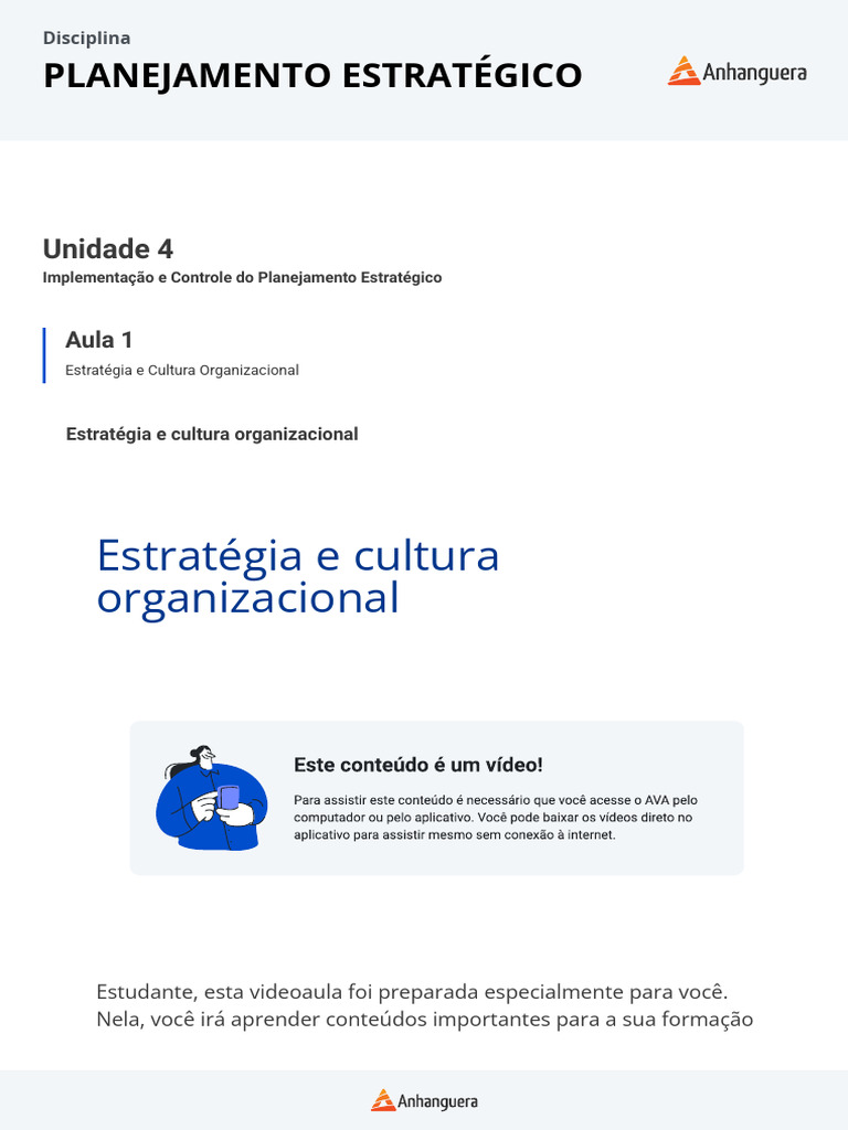Unidade Implementação e Controle Do Planejamento Estratégico | PDF ...