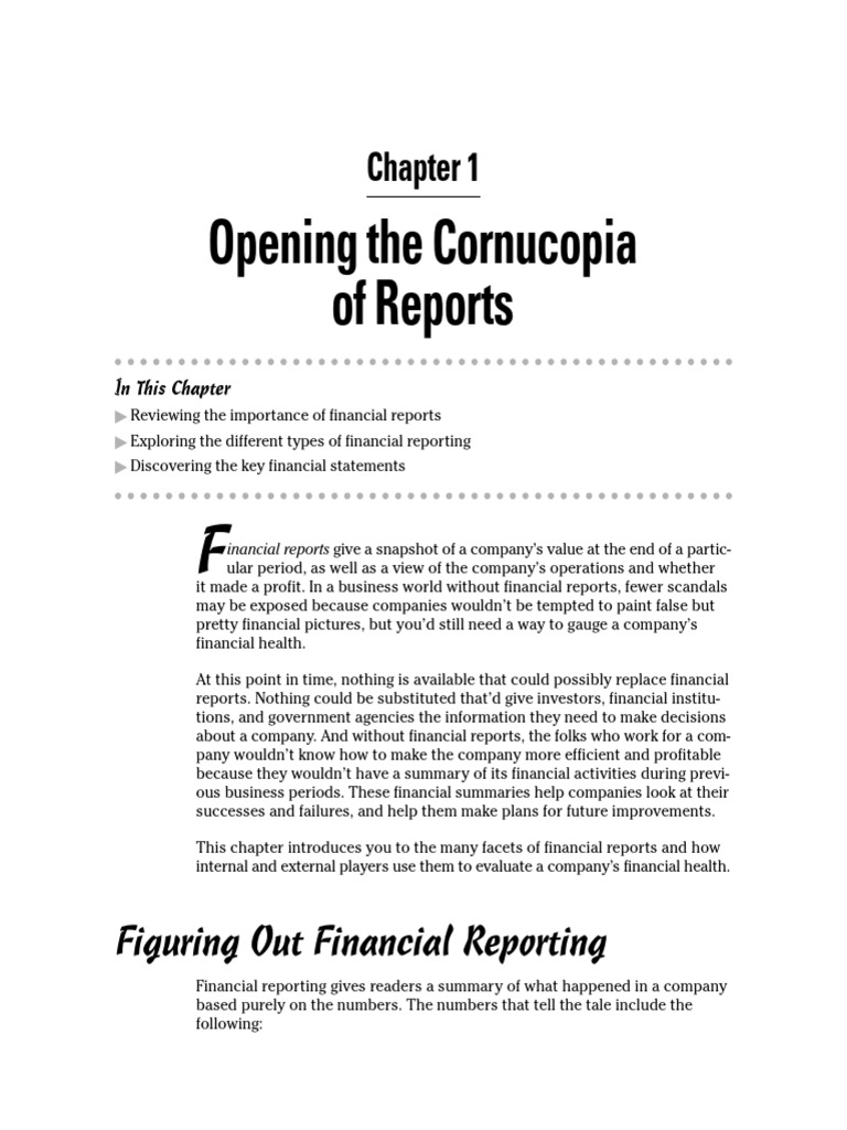 Reading Financial Reports | PDF