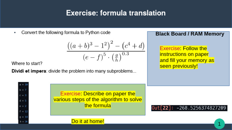 Ex 01 Formula Translation | PDF