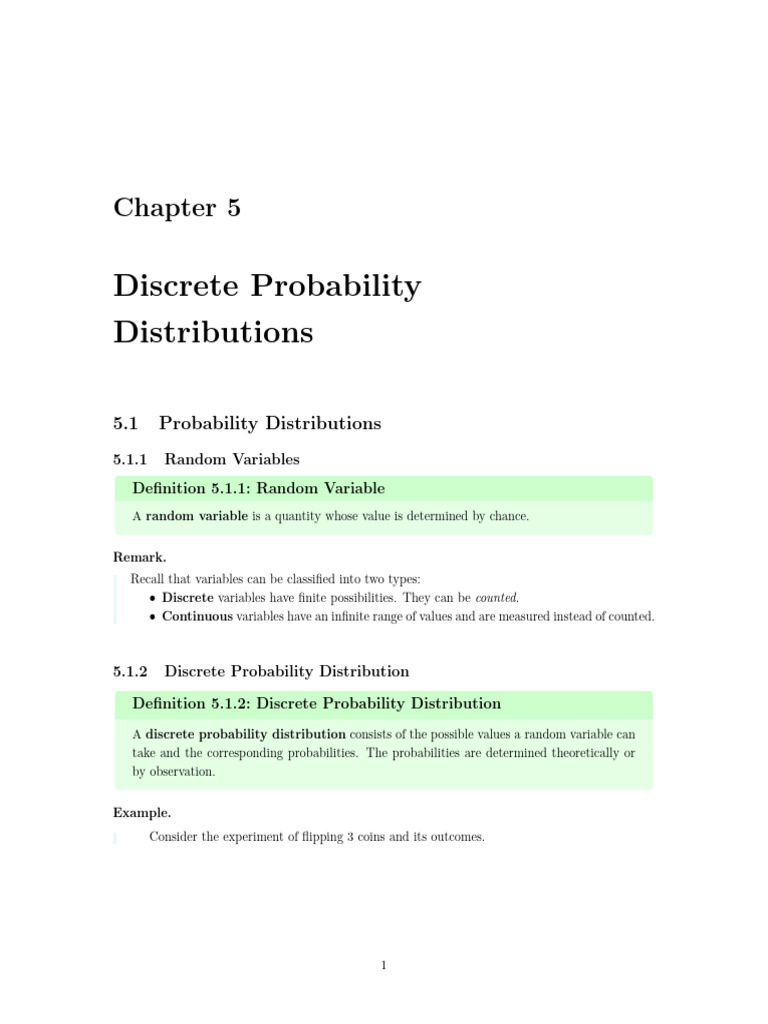 Discrete Probability Distributions | PDF