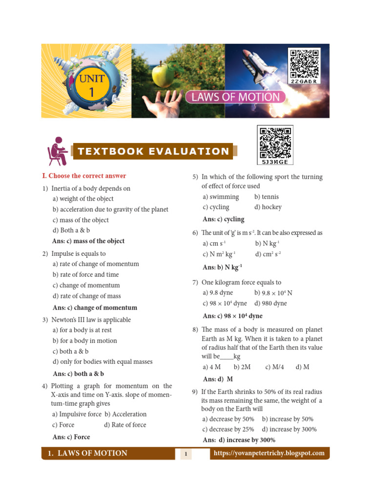 Namma Kalvi 10th Science Unit 1 Book Back Study Material em | PDF ...