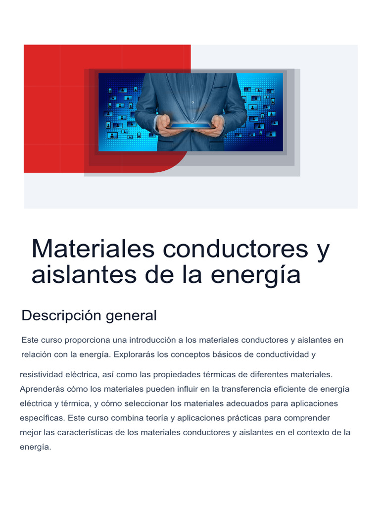 1 Materiales Conductores y Aislantes de La Energia | PDF | Conductor ...