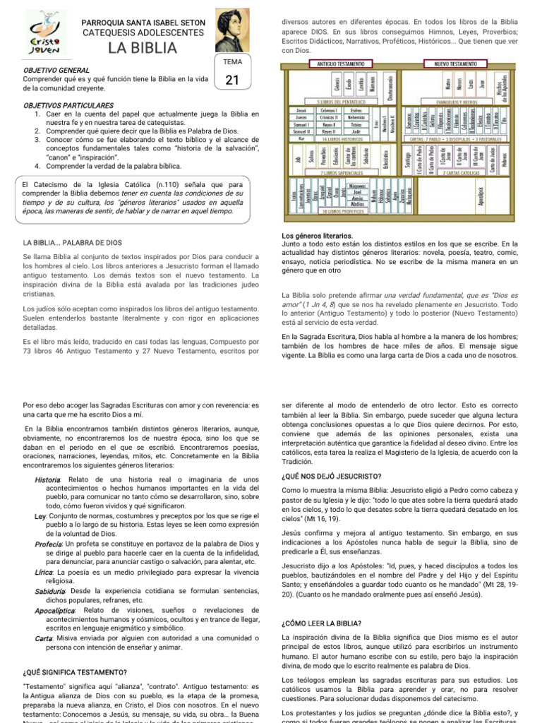 Tema 21la Biblia | PDF