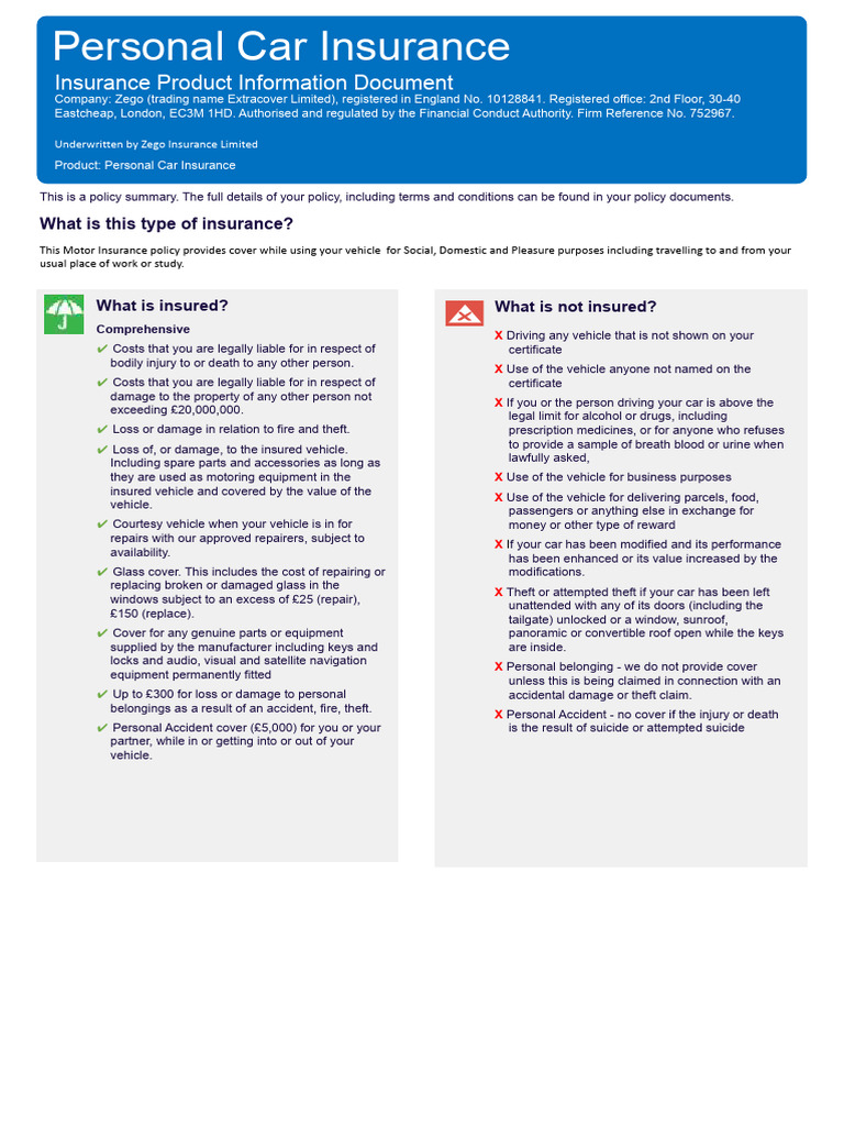 Policy IPID | PDF