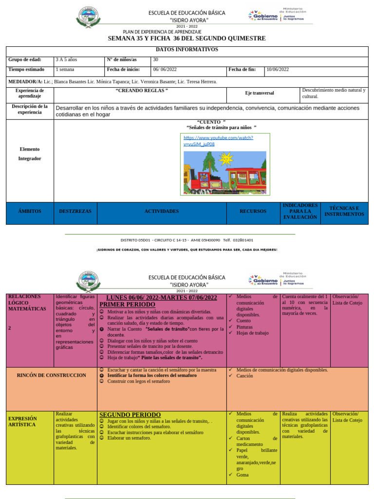 Plan de Clase Apreniemdo Reglas | PDF | Educación primaria