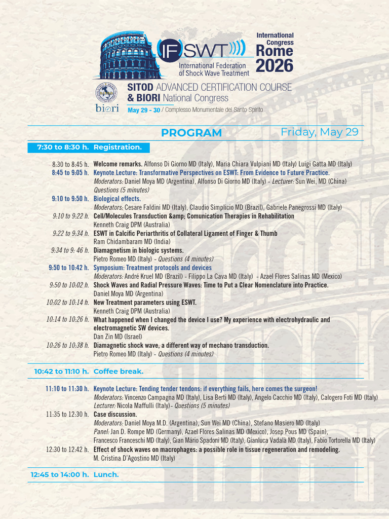 Rome 2026 | PDF | Myofascial Trigger Point | Diseases And Disorders