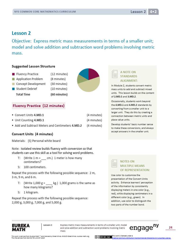 Math g4 m2 Topic A Lesson 2 | PDF