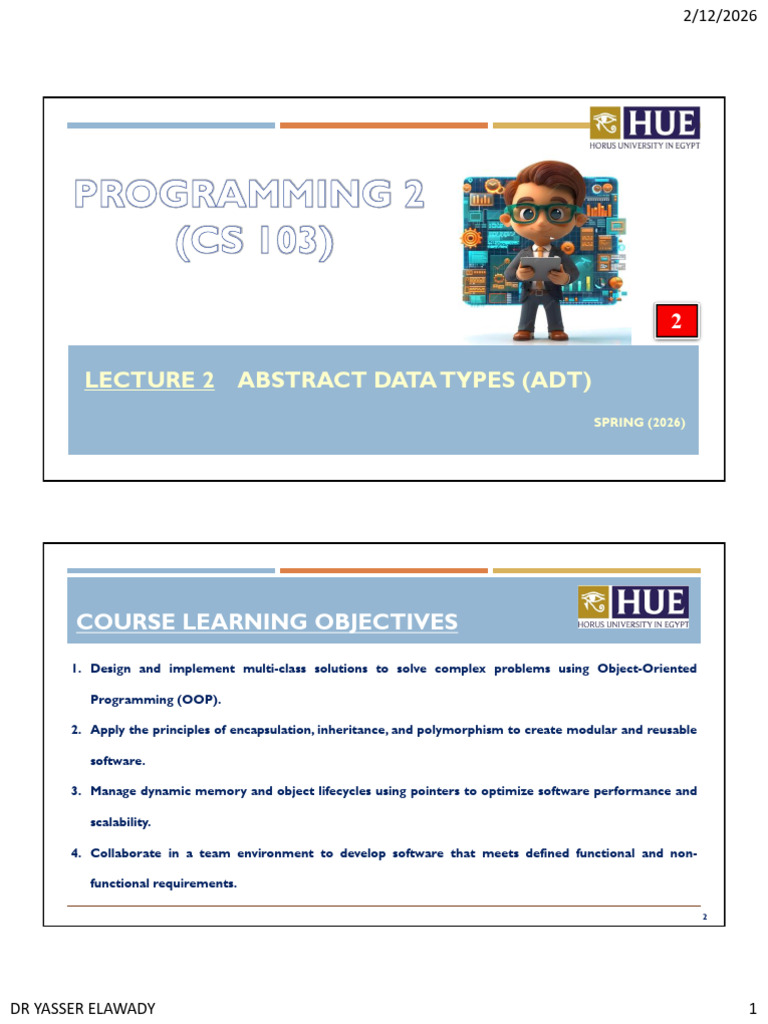 Lecture 2 - Programming 2 Struct Enum | PDF